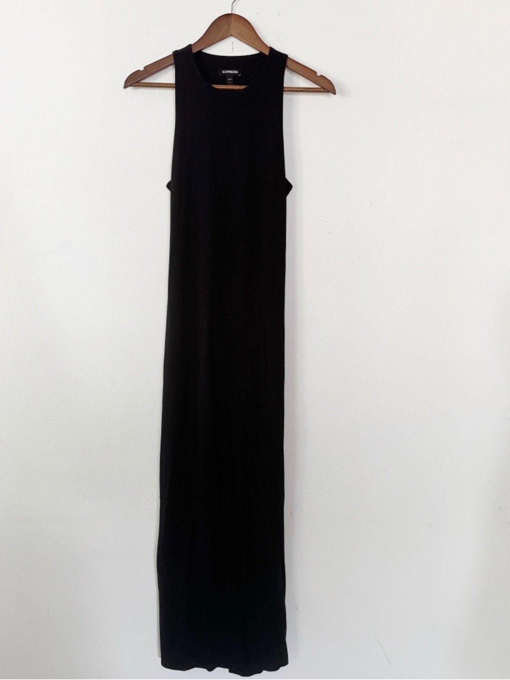 Express Black open back Sleeveless Maxi Dress small